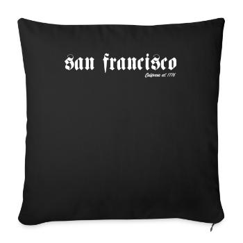 San Francisco California vintage retro - Sofa pillowcase 17,3'' x 17,3'' (45 x 45 cm) - black - Front
