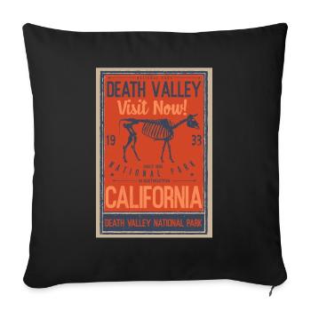 Vintage Death Valley National Park Retro US - Sofa pillowcase 17,3'' x 17,3'' (45 x 45 cm) - black - Front