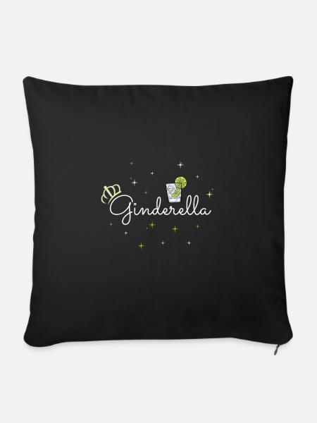 Ginderella - Sofakissenbezug 45 x 45 cm - Schwarz