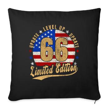 Update Level Up 66 Years Limited Edition USA - Sofa pillowcase 17,3'' x 17,3'' (45 x 45 cm) - black - Front