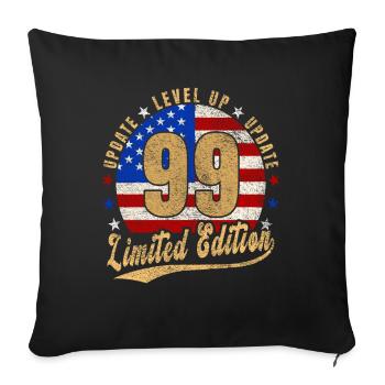 Update Level Up 99 Jahre Limited Edition USA - Sofakissenbezug 45 x 45 cm - Schwarz - Vorne