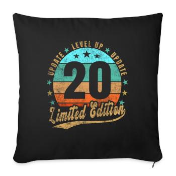 Update Level Up 20 Years Limited Edition Retro - Sofa pillowcase 17,3'' x 17,3'' (45 x 45 cm) - black - Front