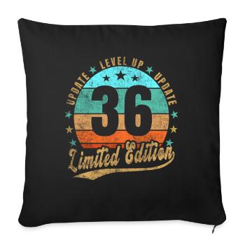 Update Level Up 36 Years Limited Edition Retro - Sofa pillowcase 17,3'' x 17,3'' (45 x 45 cm) - black - Front