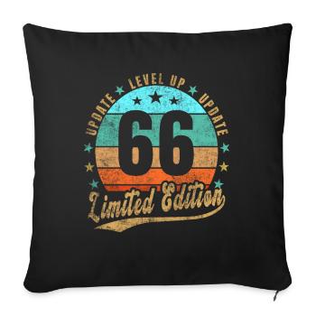Update Level Up 66 Years Limited Edition Retro - Sofa pillowcase 17,3'' x 17,3'' (45 x 45 cm) - black - Front
