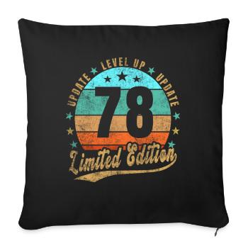 Update Level Up 78 Years Limited Edition Retro - Sofa pillowcase 17,3'' x 17,3'' (45 x 45 cm) - black - Front