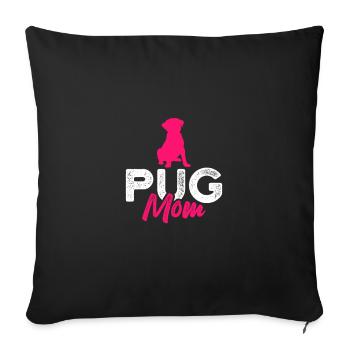 Maman carlin - Housse de coussin décorative 45 x 45 cm - noir - Devant