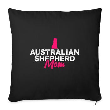 Maman berger australien - Housse de coussin décorative 45 x 45 cm - noir - Devant