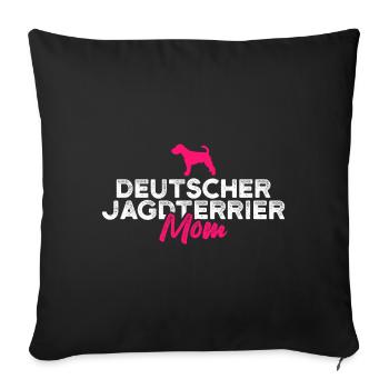 German hunting terrier mom - Sofa pillowcase 17,3'' x 17,3'' (45 x 45 cm) - black - Front