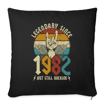 Jahrgang 1982 geboren Legendär seit 1982 - Sofakissenbezug 45 x 45 cm - Schwarz - Vorne