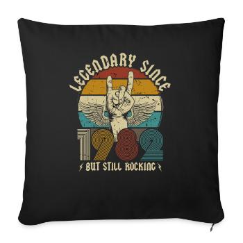 Jahrgang 1982 geboren Legendär seit 1982 - Sofakissenbezug 45 x 45 cm - Schwarz - Vorne