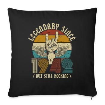 1942 Vintage 80 Anniversaire Rétro - Housse de coussin décorative 45 x 45 cm - noir - Devant
