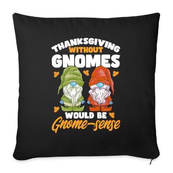 Thanksgiving Funny Gnomes Costume Autumn - Sofa pillowcase 17,3'' x 17,3'' (45 x 45 cm) - black - Front