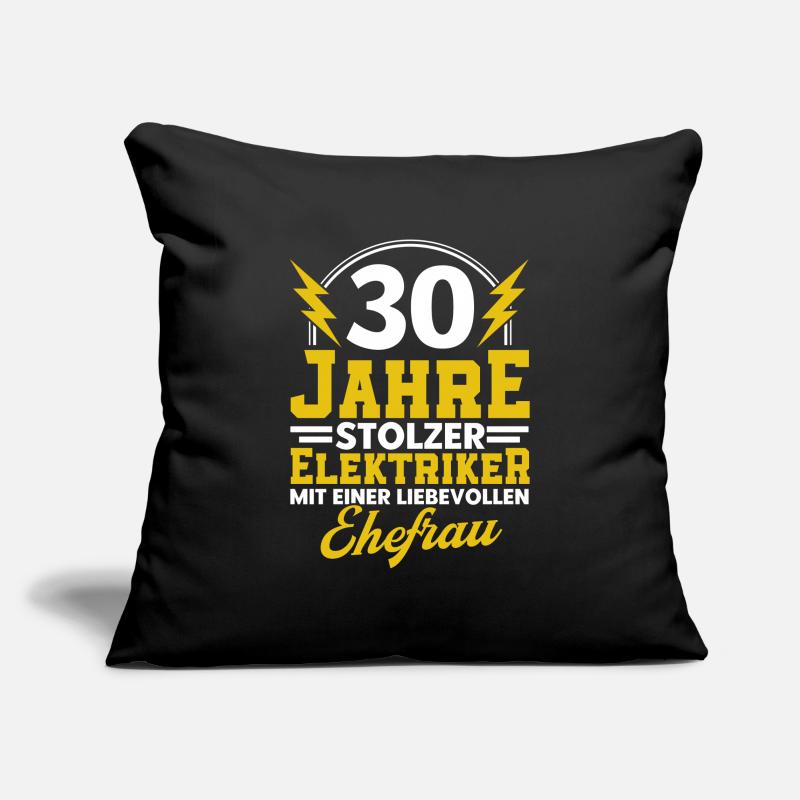 Perlenhochzeit Ehepaar 30. Hochzeitstag Geschenk Sofakissenbezug 45 x 45 cm