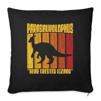 Parasaurolophus Dinosaur Lover Gift - Sofa pillowcase 17,3'' x 17,3'' (45 x 45 cm) - black - Front