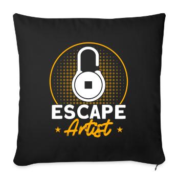 Schlösser knacken Entfesselungskünstler Geschenk - Sofakissenbezug 45 x 45 cm - Schwarz - Vorne