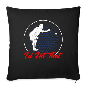 Boules game I would meet the gift - Sofa pillowcase 17,3'' x 17,3'' (45 x 45 cm) - black - Front