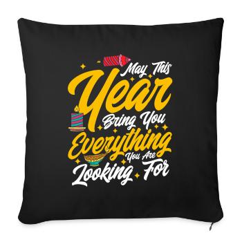 Diwali Hindus Sikh Festival of Lights Gift - Sofa pillowcase 17,3'' x 17,3'' (45 x 45 cm) - black - Front
