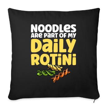 Noodles Noodle Lover Lasagna Spaghetti Gift - Sofa pillowcase 17,3'' x 17,3'' (45 x 45 cm) - black - Front