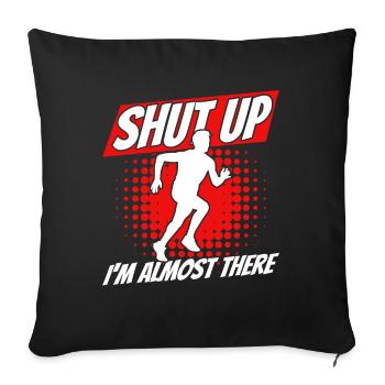 Jogging Running Runner Gift - Sofa pillowcase 17,3'' x 17,3'' (45 x 45 cm) - black - Front