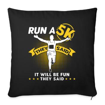 Half Marathon Running Jogger Gift - Sofa pillowcase 17,3'' x 17,3'' (45 x 45 cm) - black - Front