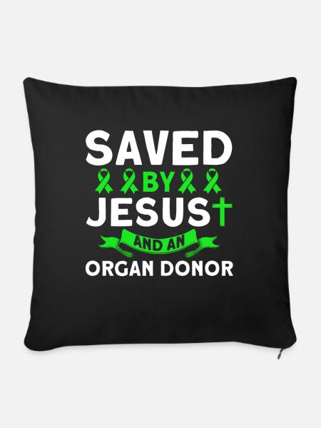Transplantiert Organtransplantation Operation - Sofakissenbezug 45 x 45 cm - Schwarz
