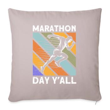 Running Runner Jogger Cadeau - Housse de coussin décorative 45 x 45 cm - taupe clair - Devant
