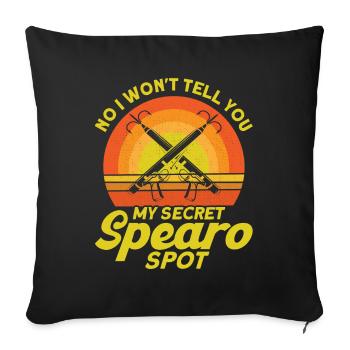 Speerfischer Mein geheimer Speerfisch Spot - Sofakissenbezug 45 x 45 cm - Schwarz - Vorne