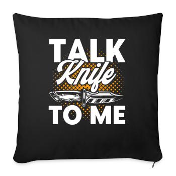 Knife Collector Knife Collection Blacksmith Gift - Sofa pillowcase 17,3'' x 17,3'' (45 x 45 cm) - black - Front