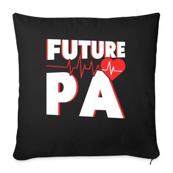 Études en éducation médicale Étudiant en médecine - Housse de coussin décorative 45 x 45 cm - noir - Devant