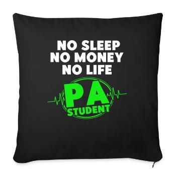 Don de médecin adjoint aux études précliniques - Housse de coussin décorative 45 x 45 cm - noir - Devant