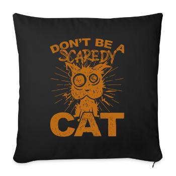 Horror Halloween Anxious Cat Creepy - Sofa pillowcase 17,3'' x 17,3'' (45 x 45 cm) - black - Front