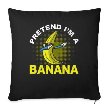 Horror Halloween I'm a Banana Creepy - Sofa pillowcase 17,3'' x 17,3'' (45 x 45 cm) - black - Front
