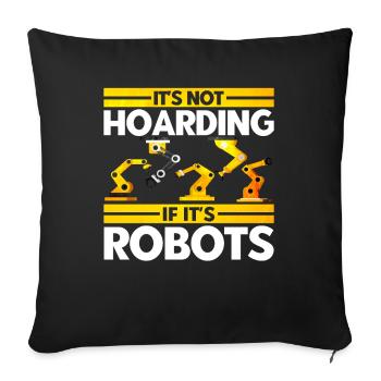Robotics Robotics Engineer Robot Gift - Sofa pillowcase 17,3'' x 17,3'' (45 x 45 cm) - black - Front