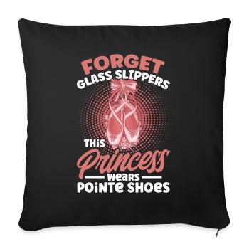 Ballerina Ballet Girl Ballet Dancer - Sofa pillowcase 17,3'' x 17,3'' (45 x 45 cm) - black - Front