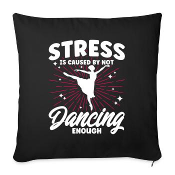 Ballerine Ballet Danse Ballet Danse Cadeau - Housse de coussin décorative 45 x 45 cm - noir - Devant