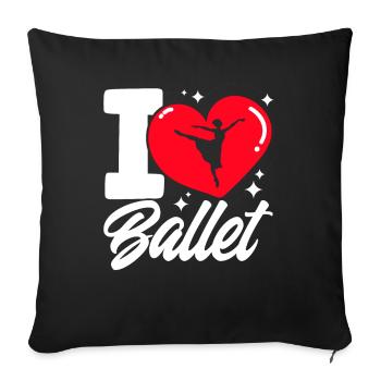 Ballet Dancer Ballet Dance Ballet Girls - Sofa pillowcase 17,3'' x 17,3'' (45 x 45 cm) - black - Front