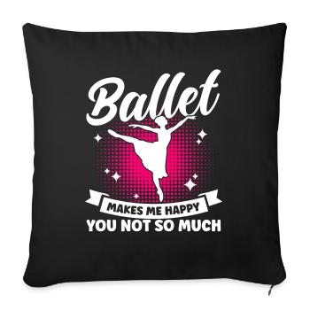Ballerina Ballet Dancer Ballet Girls - Sofa pillowcase 17,3'' x 17,3'' (45 x 45 cm) - black - Front