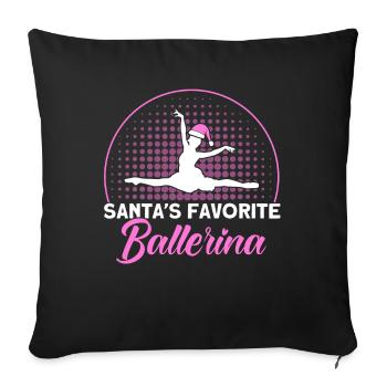 Ballet Danse Ballet Danse Ballerine Cadeau - Housse de coussin décorative 45 x 45 cm - noir - Devant