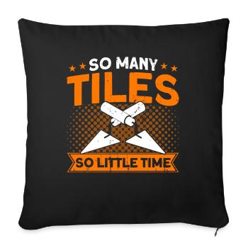 Panel Layers Sanitary Construction Tilers Gift - Sofa pillowcase 17,3'' x 17,3'' (45 x 45 cm) - black - Front