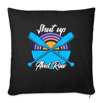 Rowers Team Rowing Rowing Cadeau - Housse de coussin décorative 45 x 45 cm - noir - Devant