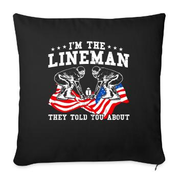 American Football American Football Mannschaft Foo - Sofakissenbezug 45 x 45 cm - Schwarz - Vorne