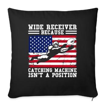 Match de football américain - Housse de coussin décorative 45 x 45 cm - noir - Devant