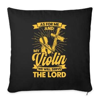 Violin lover Violinist Orchestra violinist - Sofa pillowcase 17,3'' x 17,3'' (45 x 45 cm) - black - Front