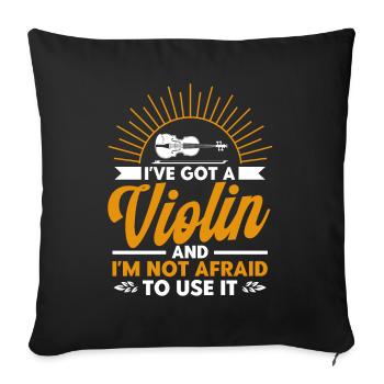 Orchestra Violinist Violin lover Violin Gift - Sofa pillowcase 17,3'' x 17,3'' (45 x 45 cm) - black - Front