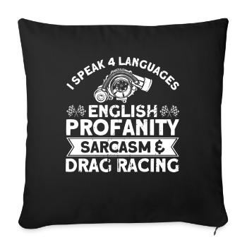 Racing Car Drag Racing Racing Car Gift - Sofa pillowcase 17,3'' x 17,3'' (45 x 45 cm) - black - Front