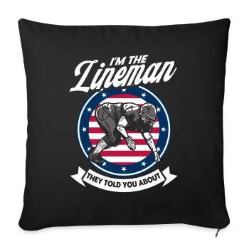 American Football American Football Mannschaft Foo - Sofakissenbezug 45 x 45 cm - Schwarz - Vorne