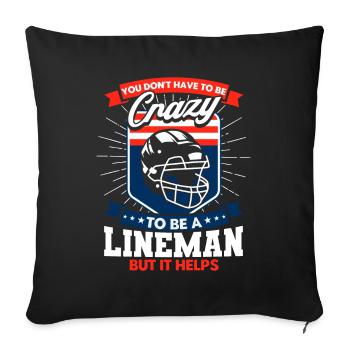 American Football Mannschaft American Football Foo - Sofakissenbezug 45 x 45 cm - Schwarz - Vorne