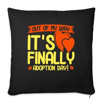 Adoption Adoption of children foster parents - Sofa pillowcase 17,3'' x 17,3'' (45 x 45 cm) - black - Front