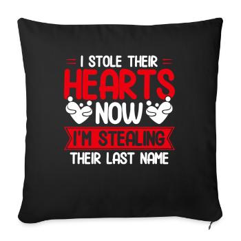 Foster Parents Adoption Adoptive Parents Gift - Sofa pillowcase 17,3'' x 17,3'' (45 x 45 cm) - black - Front