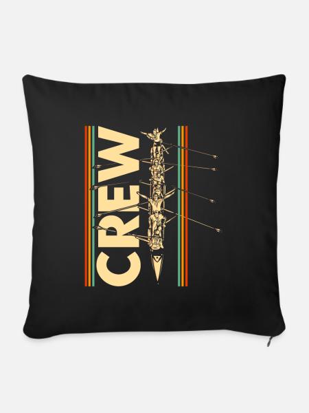 Mannschaft Ruderer Ruderer Rudern Geschenk - Sofakissenbezug 45 x 45 cm - Schwarz